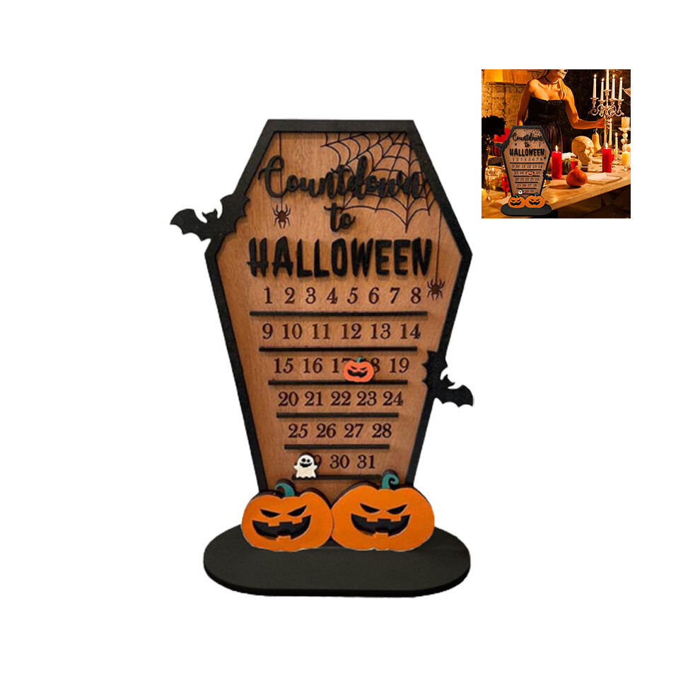 Halloween Advent Calendar DIY Wooden Pumpkin Countdown Calendar Decor