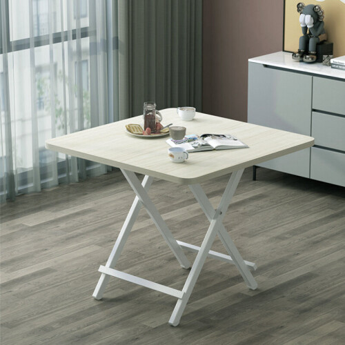 Living And Home 80cm Folding Dining Table and 4 Chairs Space Saving Kitchen Table Chairs Set 1