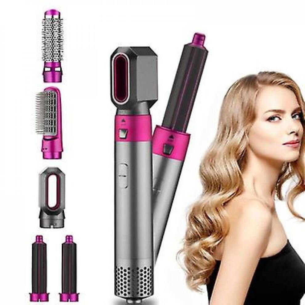 (Gray) 5 In 1 Best Travel Hair Dryer Brush Private Label Hair Curly Straightener Comb Salon Hair Blow Dryer