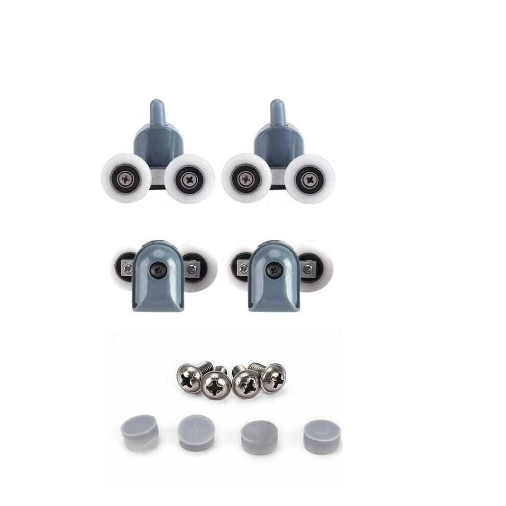 4 X Twin Shower Door Roller Runner Wheels Pulleys 23Mm Wheel Dia 5061034680045