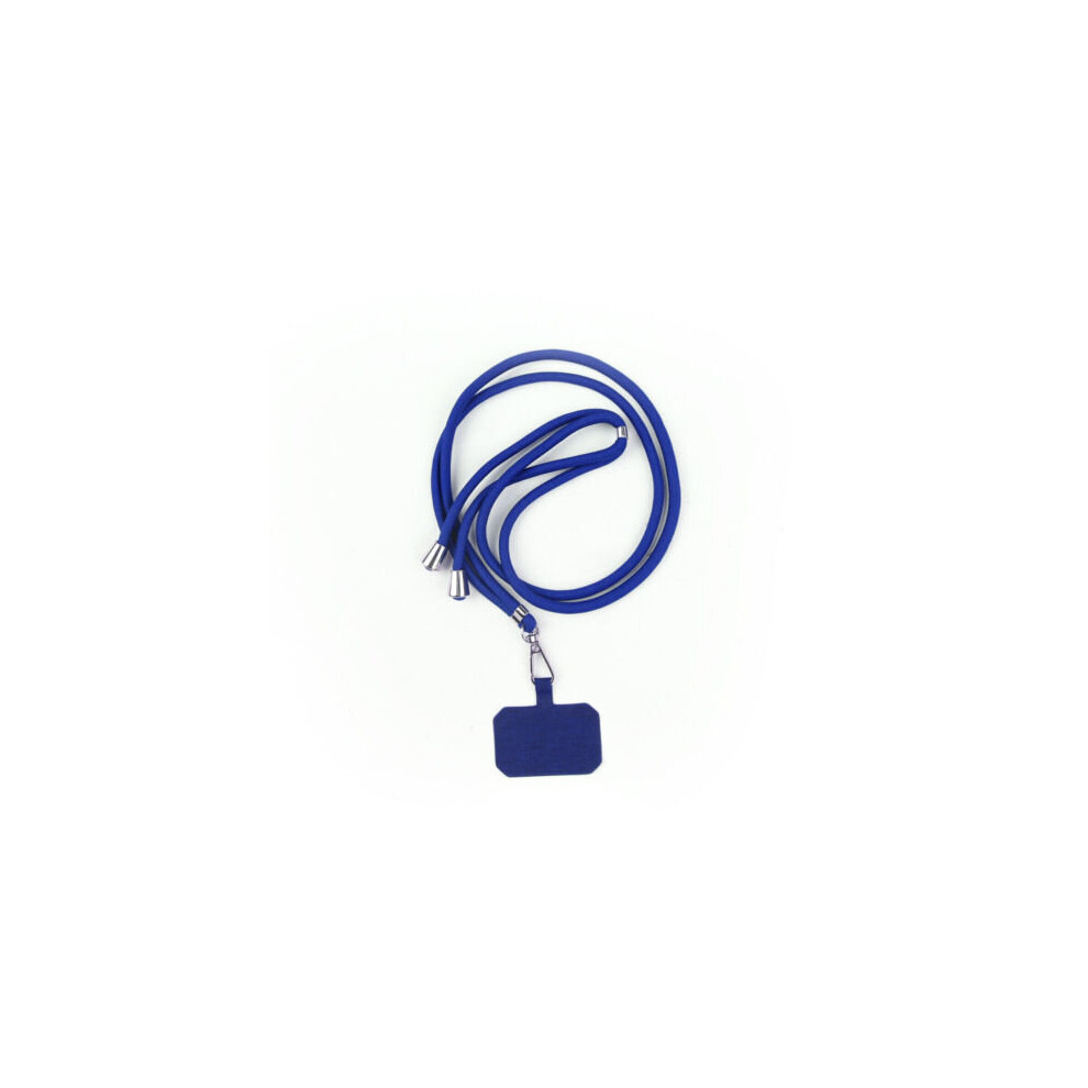 (Blue) Universal Cross Body Nylon Patch Phone Lanyard Mobile Phone Strap Adjustable New Blue 5056746506523