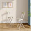 Living And Home (White) 80cm Folding Dining Table and 2 Chairs Space Saving Kitchen Table Chairs Set 3
