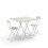 Living And Home (White) 80cm Folding Dining Table and 2 Chairs Space Saving Kitchen Table Chairs Set 1