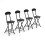Living And Home 80cm Folding Dining Table and 4 Chairs Space Saving Kitchen Table Chairs Set 4