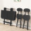 Living And Home 80cm Folding Dining Table and 4 Chairs Space Saving Kitchen Table Chairs Set 2