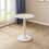Living And Home (White) 59cm Round Table and 2 Folding Chairs Kitchen Table Chairs Set 2