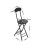 Living And Home (Black) 59cm Round Table and 2 Folding Chairs Kitchen Table Chairs Set 6