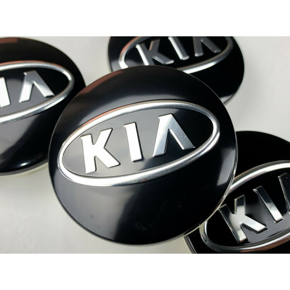 Starfull 4Pcs Car Styling 59Mm Kia Wheel Center Hub Caps Black