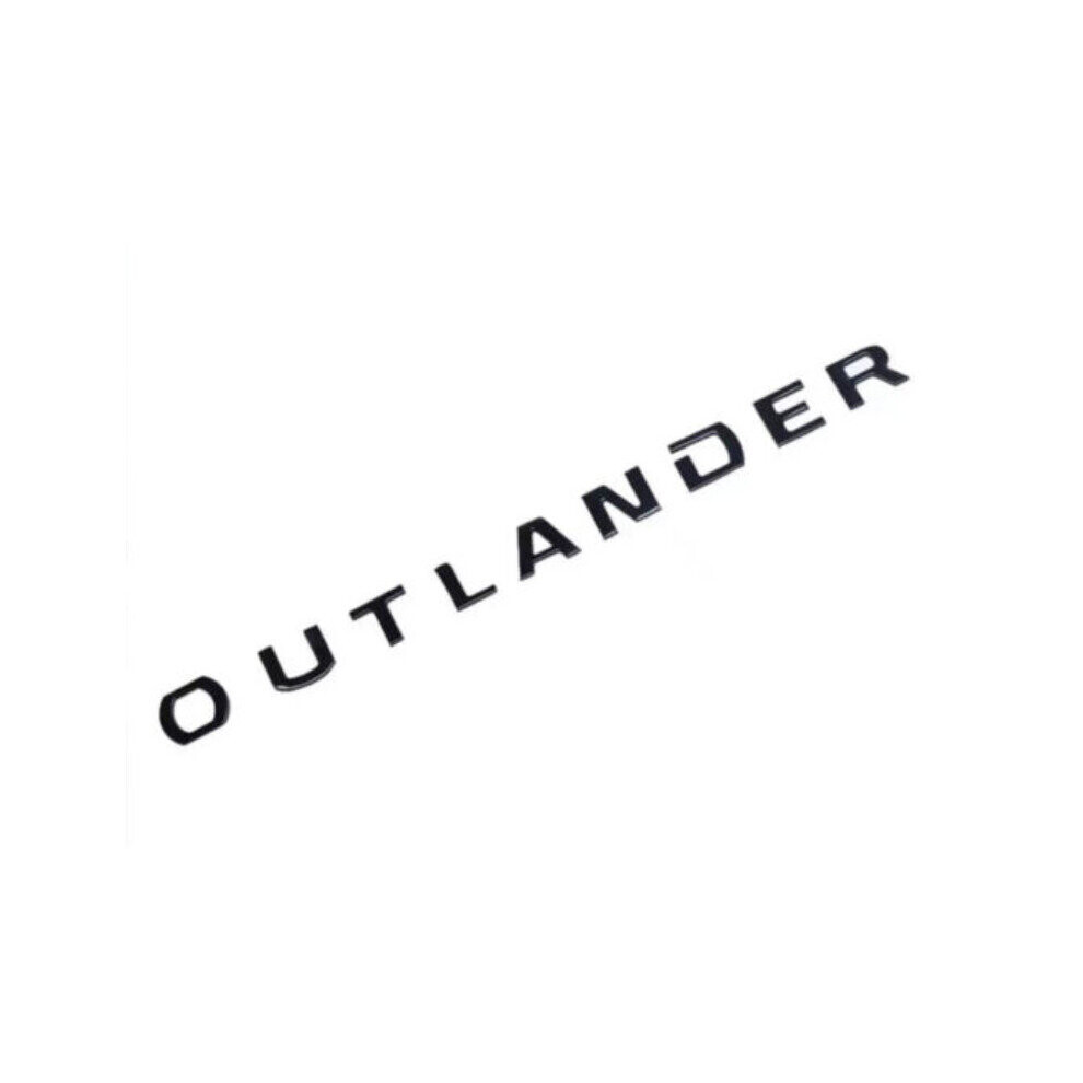 (Black) Mitsubishi Outlander Hood Emblem Letters Stickers Black 4754135879913