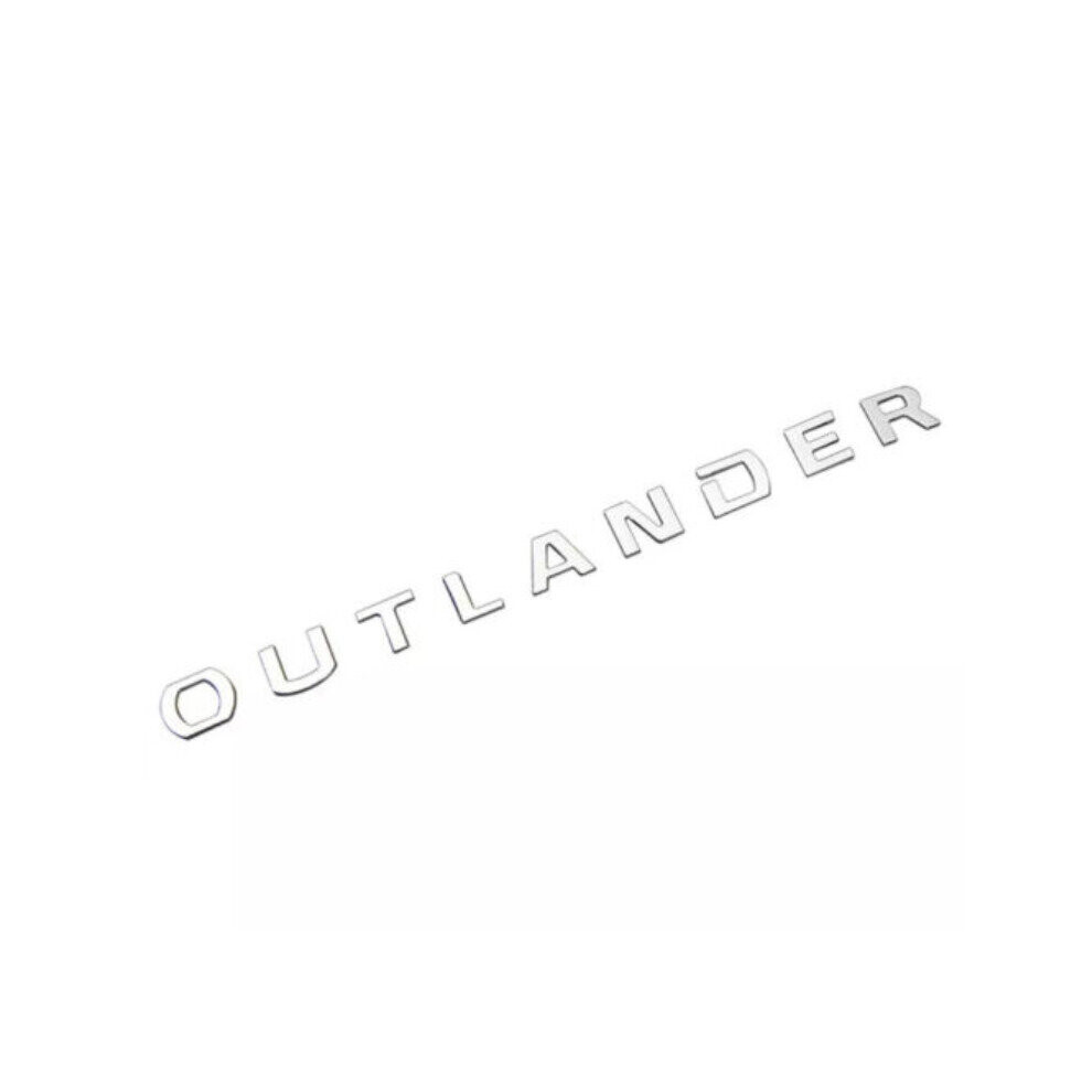 (Silver) Mitsubishi Outlander Hood Emblem Letters Stickers Silver 4754135879920