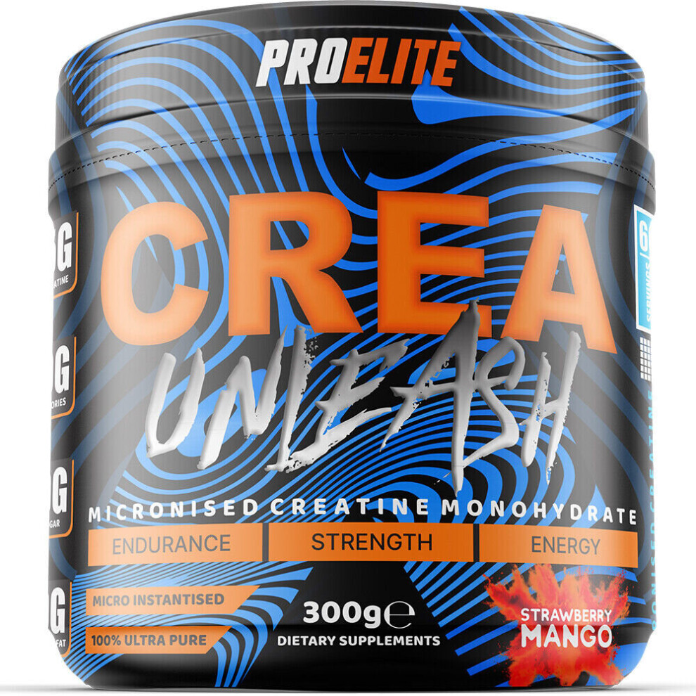 (Strawberry Mango) Creatine Monohydrate Powder 300g Flavoured NON-GMO