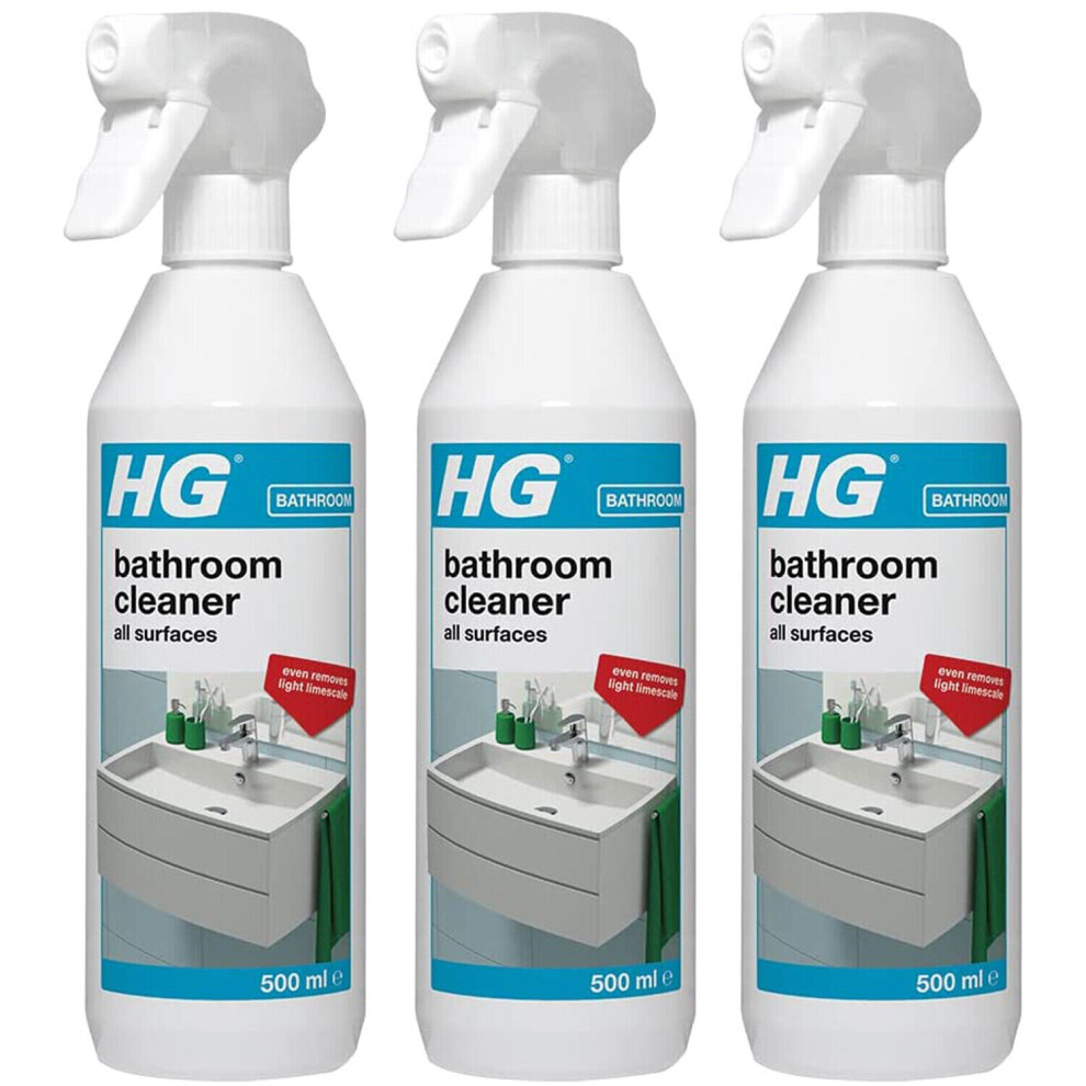 3 x HG Bathroom Cleaner All Surfaces - 500ml