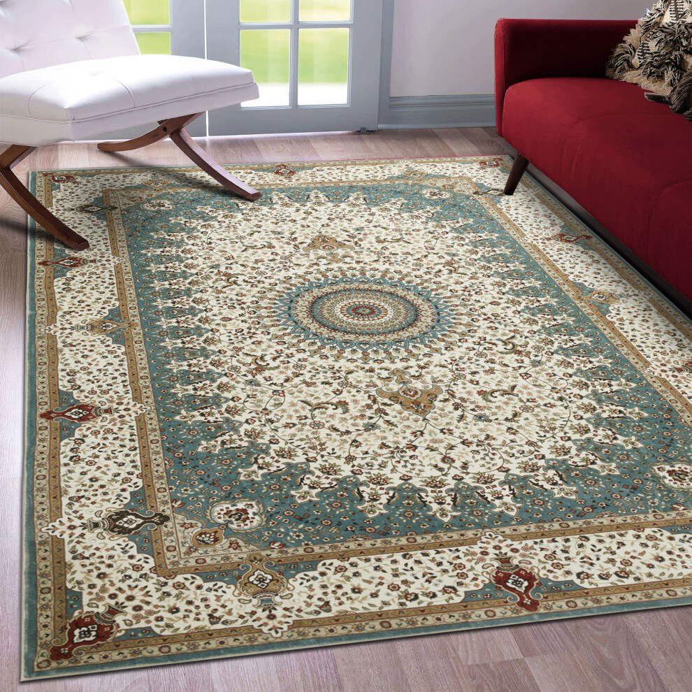 (Willow, 160 X 230 cm-Bedroom Rug) Extra Large Rugs Traditional Carpets for Living Room Bedroom