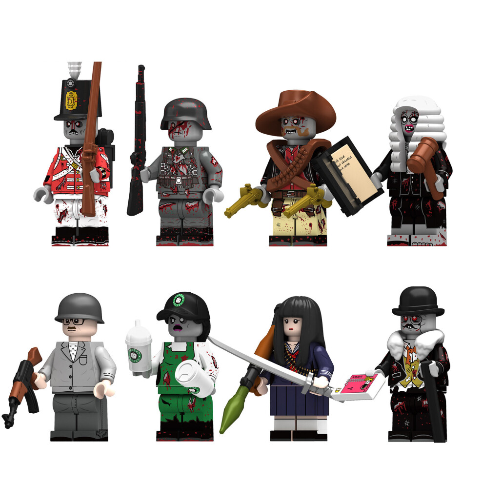 Halloween zombies walking corpses walking corpses professional building blocks doll  Mini Figures Building Blocks Characters Fits Lego Kids Best Gift