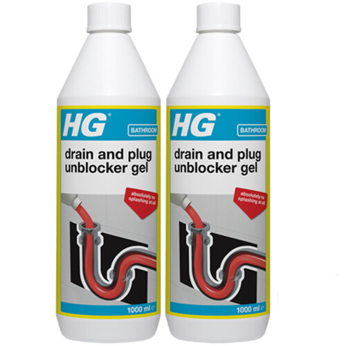 HG 2 x HG Drain and Plug Unblocker Gel 1L