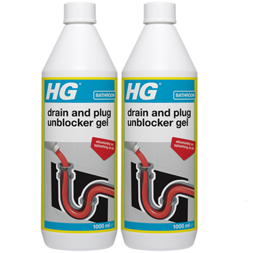 2 X HG Drain And Plug Unblocker Gel 1L