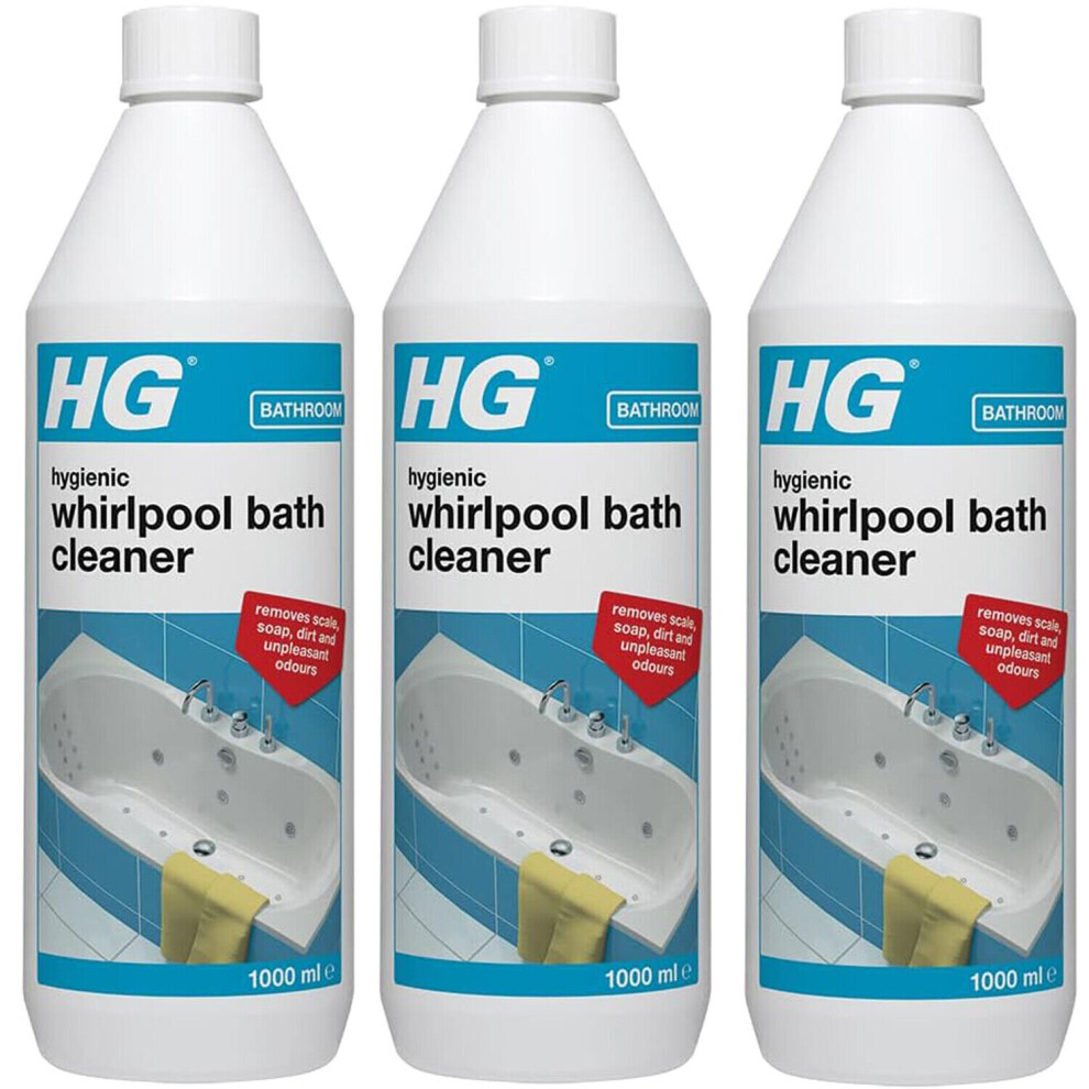 3 x HG Hygienic Whirlpool Bath Cleaner - 1Liter