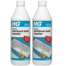 HG Hygienic Whirlpool Bath Cleaner (2 x 1L) - Natural, Safe for Internal System, Removes Scale, Grease & Odours (448100106)