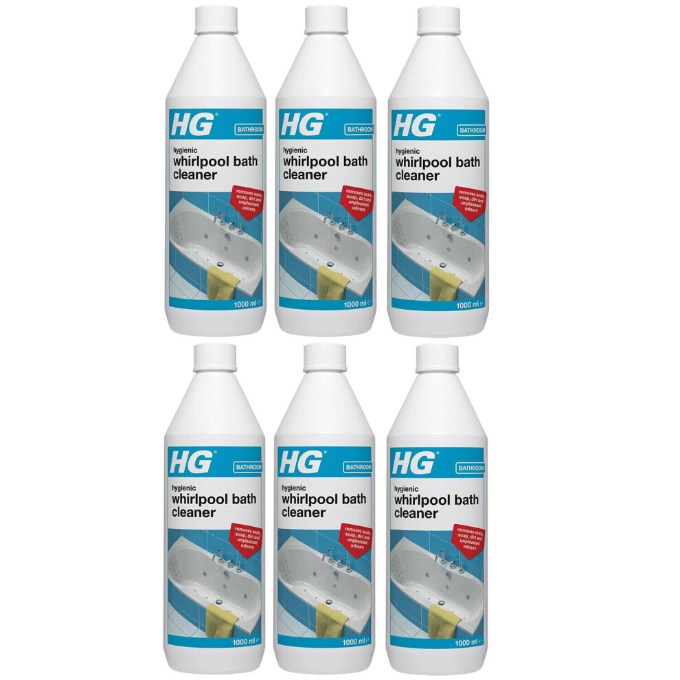 6 x HG Hygienic Whirlpool Bath Cleaner - 1Liter
