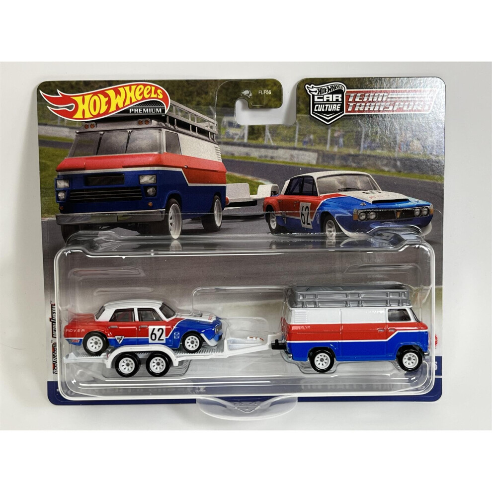 Hot Wheels Team Transport 1970 Rover P6 Group 2 Hw Rally Hauler 1:64 Hkf45