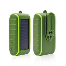 8000mAh Hand Crank Solar Power Bank Mobile Phone Charger LED Flashlight VIN