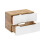 Countertop Vanity Unit + Basin 800mm Wall Cabinet White Gloss/Oak Arub 6