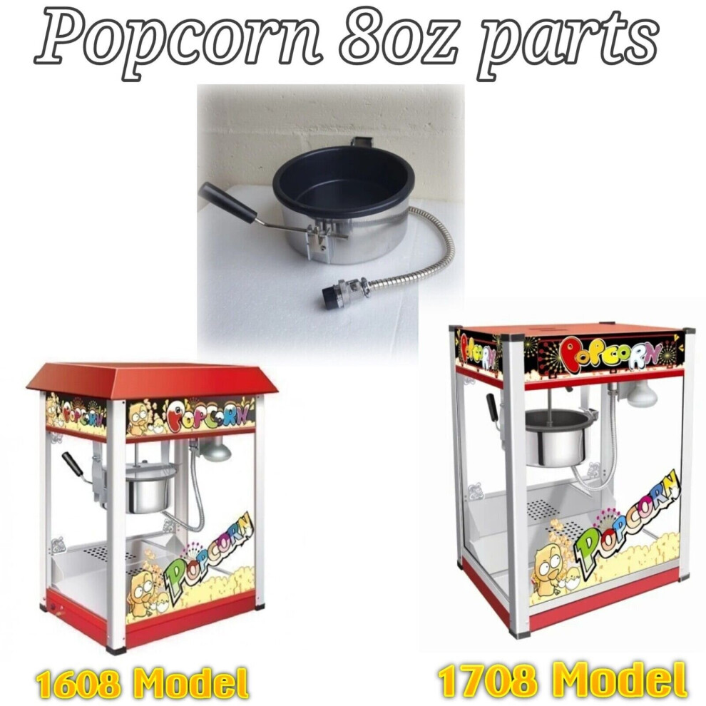 8oz Popcorn Pot Maker Hand-Cranked Professional Accessories