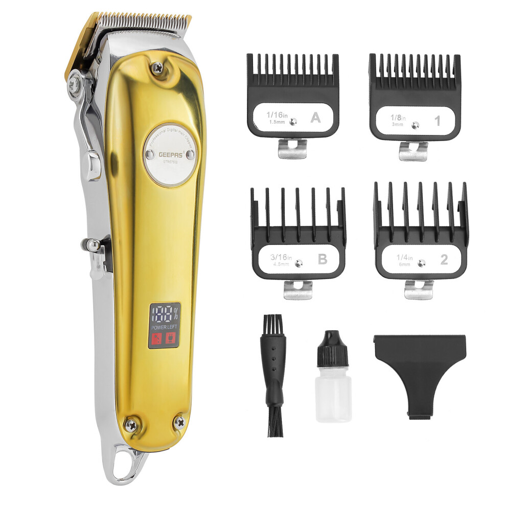 Professional Golden Hair Clipper and Precision Trimmer