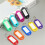 (Red) 50 Pcs Keys Tags Practical Keys Labels with Split Ring and Label Window Keys Identifiers Luggage Tags Keychain Label Tag 6
