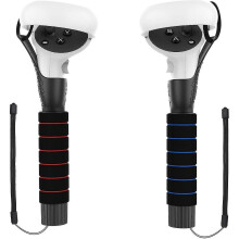 Dual Handles Extension Grips For Oculus Quest, Quest 2 Or Rift S Controllers Playing Beat Saber Games