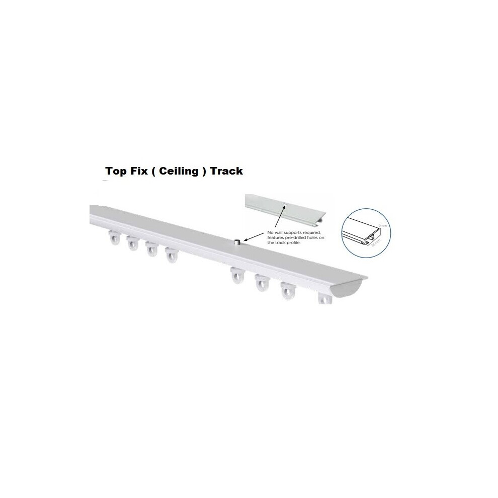 (150cm ( 59" )) Discrete Top Fix (Ceiling) Window Curtain Track