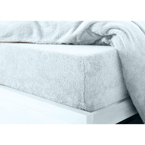 (Duck Egg , Double) Teddy Extra deep Fleece Fur Fitted Bed Sheet