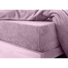 (Lilac, King) Teddy Extra deep Fleece Fur Fitted Bed Sheet