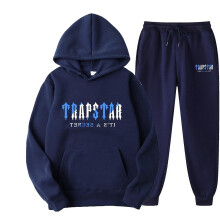 (S, Dark blue) Essentials Jogging Suit Mens Tracksuit Set Hoodie Top Sportswear Long Sleeve Sweatshirts Hoodie Pants Sportswear Casual Sports Jogging