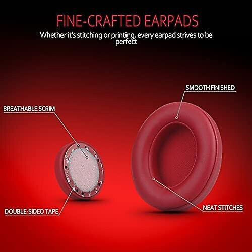 (Red) Studio 3 Replacement Ear Pads, Compatible With Beats Studio 2 2