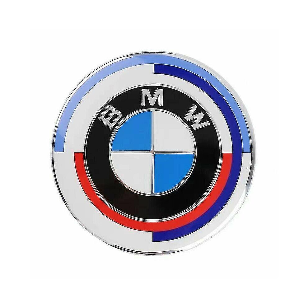 82mm Bmw Boot Trunk Bonnet Hood Badge 50th Years Anniversary Emblem