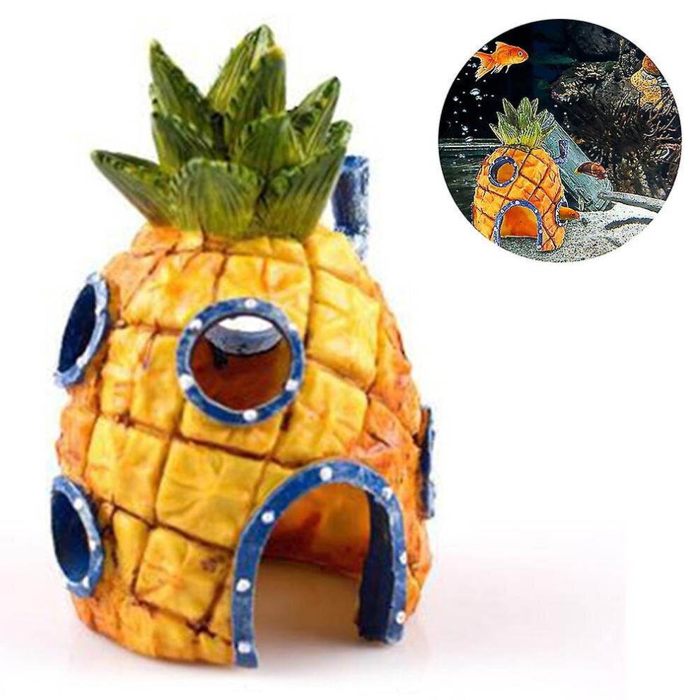 Spongebob Pineapple House Fish Tank Swings Aquarium Accessories Model
