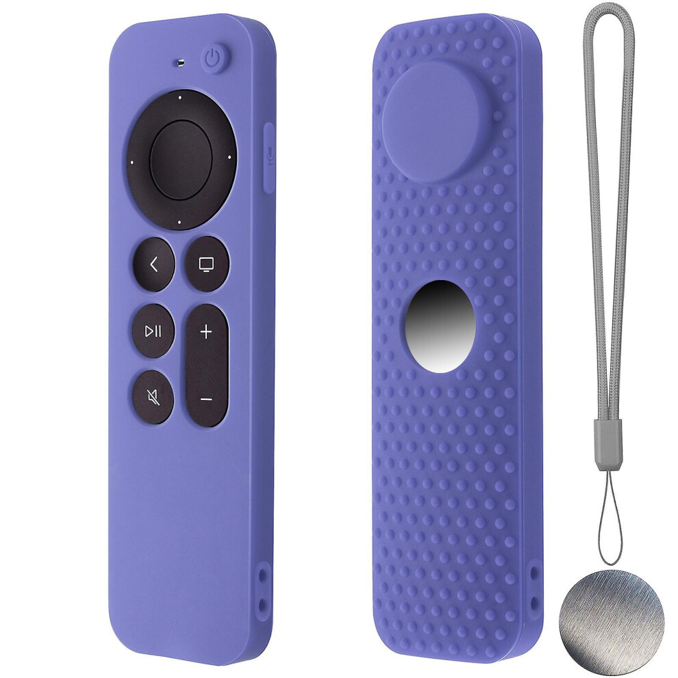 (Y) For Apple Tv 4K Stick Remote Silicone Case Protective Cover Skin With Lanyard 7559731088922