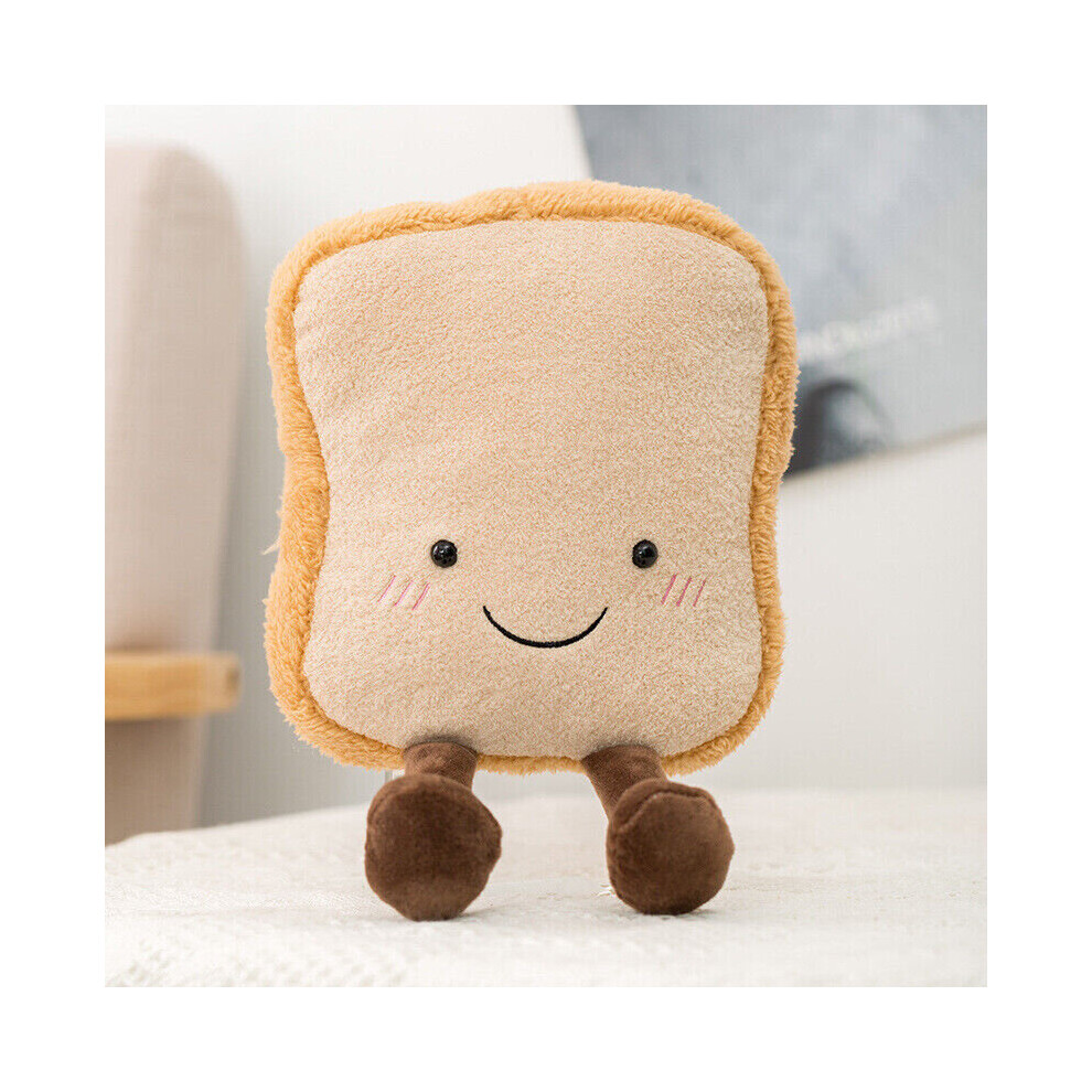 (  Toast bread 16x9cm) Cute Plush Toast Bread Pretzel Croissant Baguette Toy Stuffed