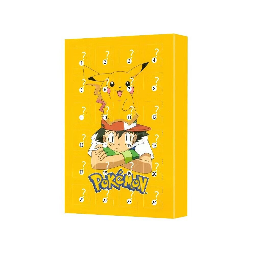 Xytgogo ( 24Pcs Random) 24Pcs Pokemon 2023 Advent Calendar 24 Days Xmas Countdown Gifts Yellow