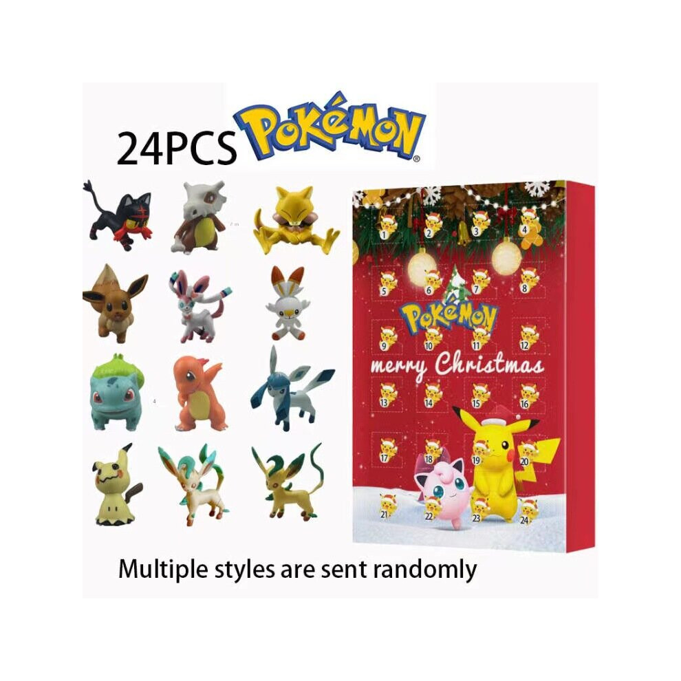 (1) 24Pcs Pokemon 2024 Advent Calendar 24 Days Xmas Countdown Gifts