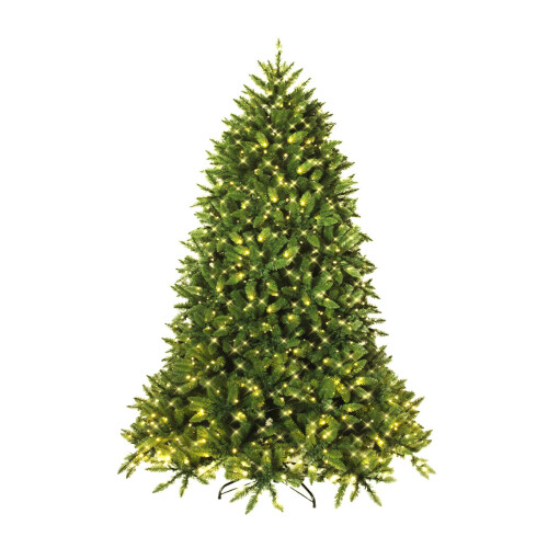 Casart 5FT Christmas Pre-lit Tree 8 Lighting Modes Xmas Foldable Metal Stand
