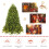 Casart 5FT Christmas Pre-lit Tree 8 Lighting Modes Xmas Foldable Metal Stand 3