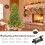 Casart 6FT Christmas Pre-lit Tree 8 Lighting Modes Xmas Foldable Metal Stand 9