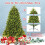 Casart 6FT Christmas Pre-lit Tree 8 Lighting Modes Xmas Foldable Metal Stand 6