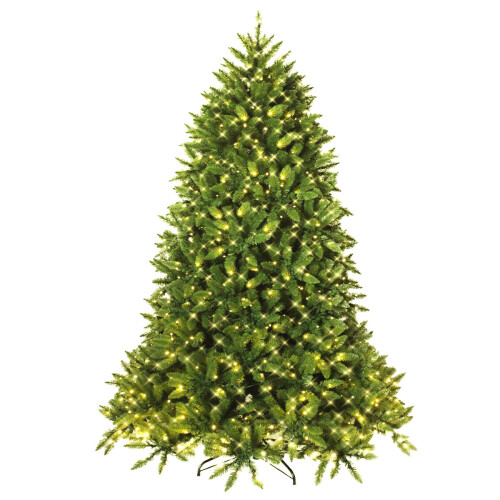 Casart 6FT Christmas Pre-lit Tree 8 Lighting Modes Xmas Foldable Metal Stand