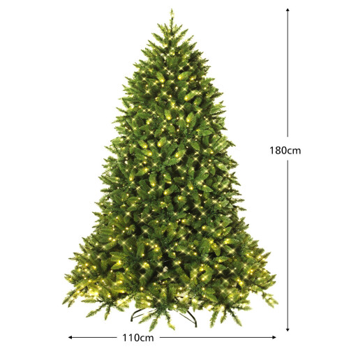 Casart 6FT Christmas Pre-lit Tree 8 Lighting Modes Xmas Foldable Metal Stand 1