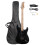 Glarry GST-E 3 Single Pickup Electric Guitar with Black Pickguard Bag Strap Wire 1