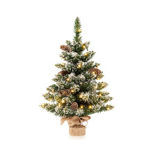 2FT Tabletop Christmas Tree Pre-lit Mini Xmas Tree w/ 8 Lighting Mode