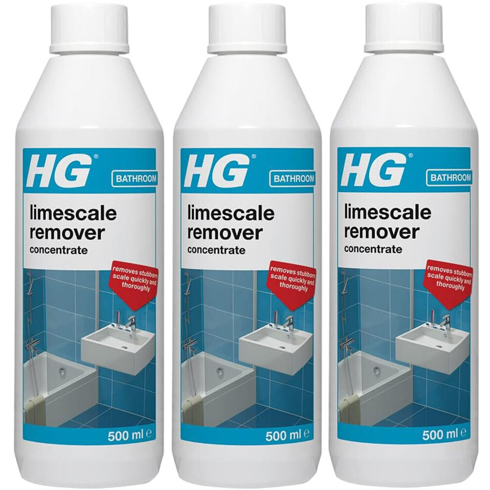 3 x HG Limescale Remover Concentrate - 500ml